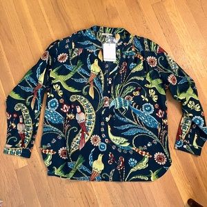 Fitzroy & Willa XL blouse Blue Bird